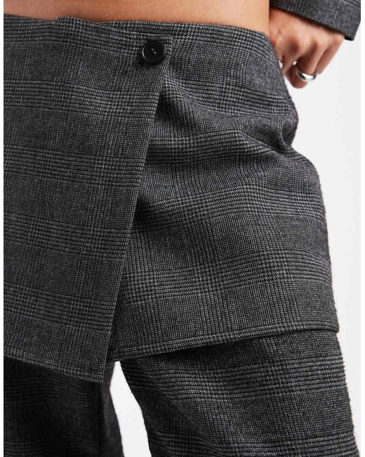 Collusion Black Wrap Skirt Trouser Co-Ord
