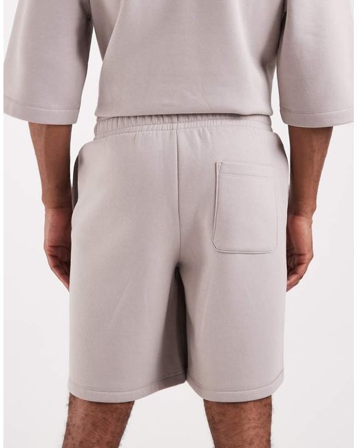 ASOS Natural Oversized Longer Length Jersey Bermuda Shorts for men