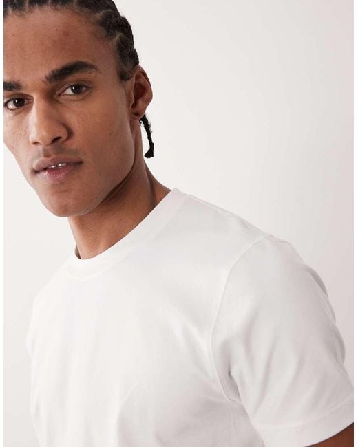 4505 White Shrunken Muscle Fit Cotton Baby Tee With Quick Dry Finish for men