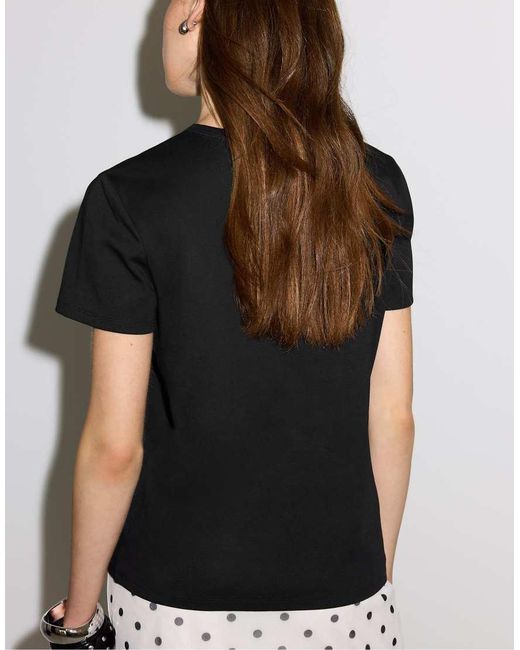 Stradivarius Black Basic Regular Soft-touch T-shirt