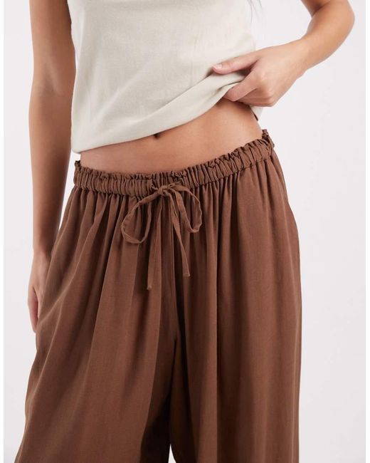 ASOS Brown Pull On Balloon Trousers