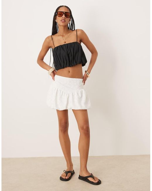 Abercrombie & Fitch Cropped Camitop Met Bolle Zoom in het Black