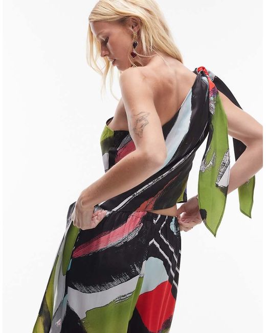 Top Monospalla Allacciato Sul Lato di TOPSHOP in White