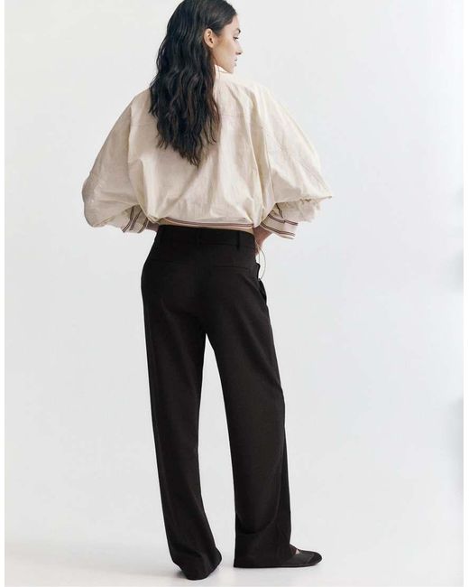 Pull&Bear Black Tailored Darted Pants