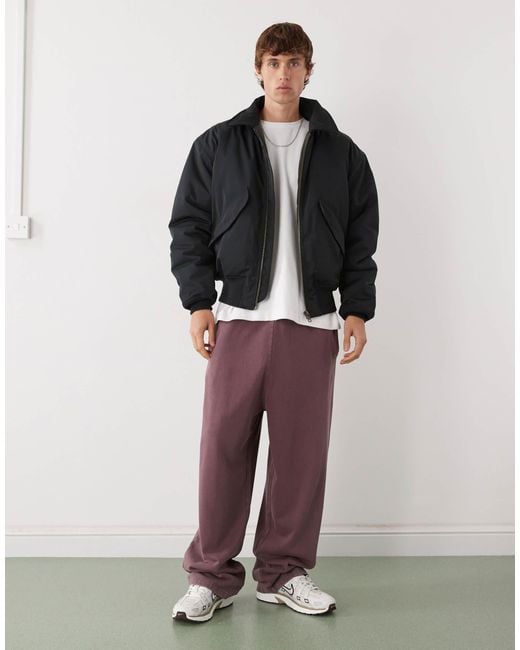 Bomber oversize avec col Weekday pour homme en coloris Black