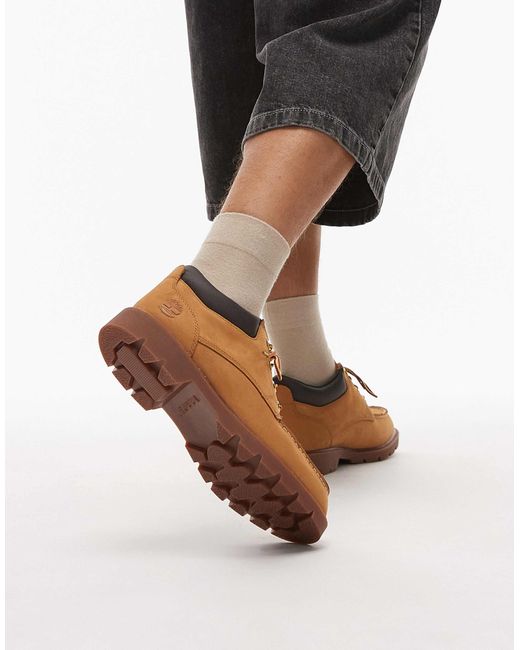 Timberland – mittelhoher, wasserdichter schnürschuh aus nubukleder in Black für Herren