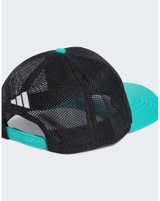 Adidas Originals Blue Mercedes-amg Petronas Formula 1 Team Dna Flatbrim Cap