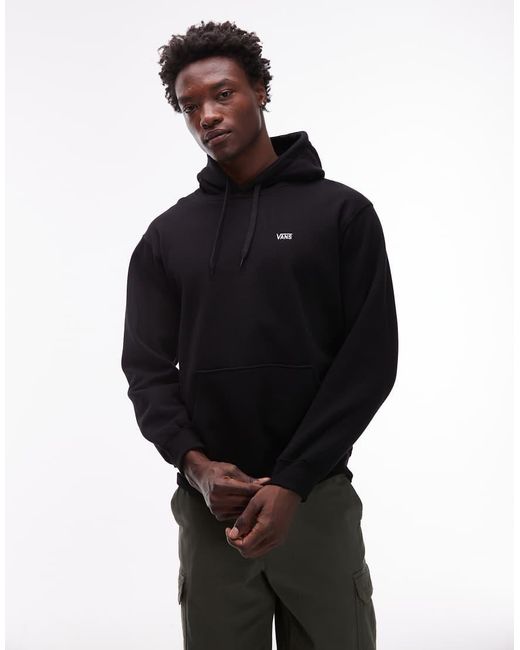Sudadera Negra De Corte Suelto Con Capucha Y Logo En La Parte Izquierda Del Pecho De Vans de hombre de color Black