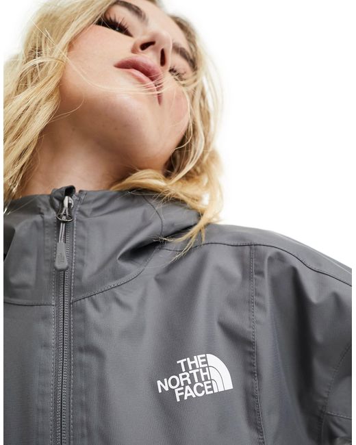 The North Face Gray Quest Cropped Logo Jacket