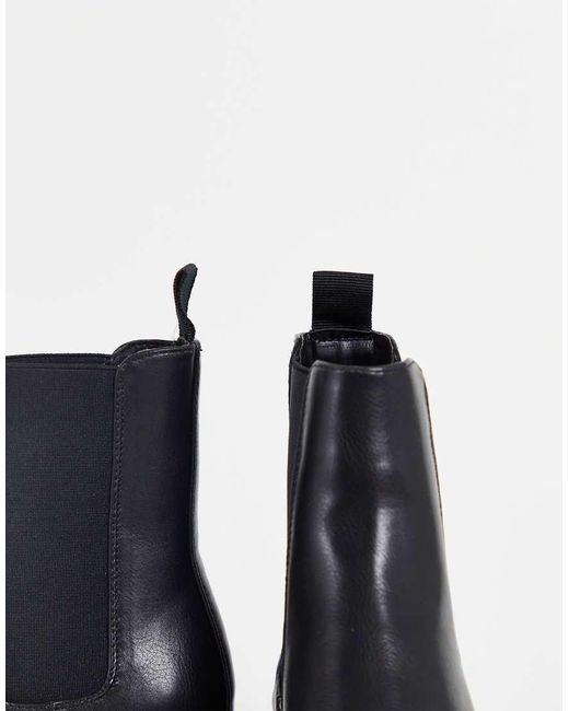 ONLY Black Chelsea Boot With Contrast Stitch