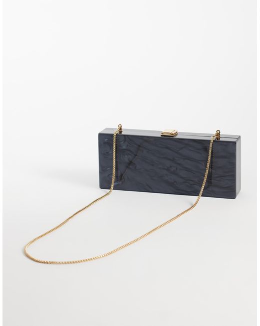 ASOS Blue Hard Case Clutch