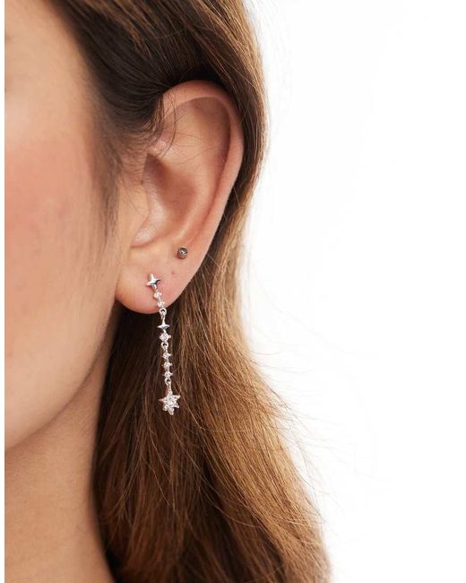 Orecchini Pendenti Placcati Con Dettaglio Celestiale Delicato E Confezione Regalo di ASOS in Brown
