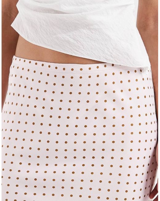 ASOS White Satin 90s Bias Cut Skirt
