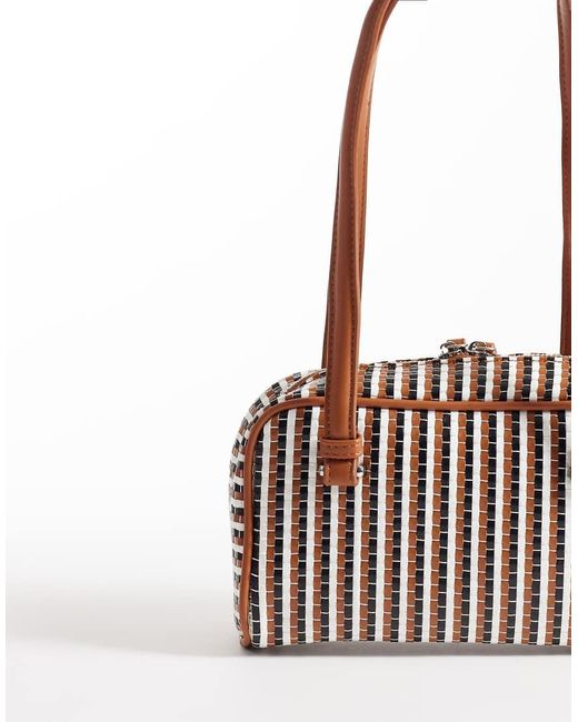 ASOS Black Weave Boxy Shoulder Bag