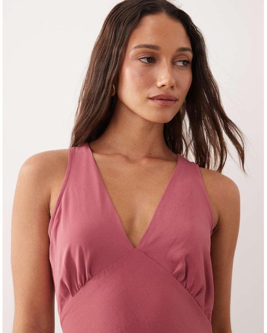 Jdy Pink V-neck Maxi Dress