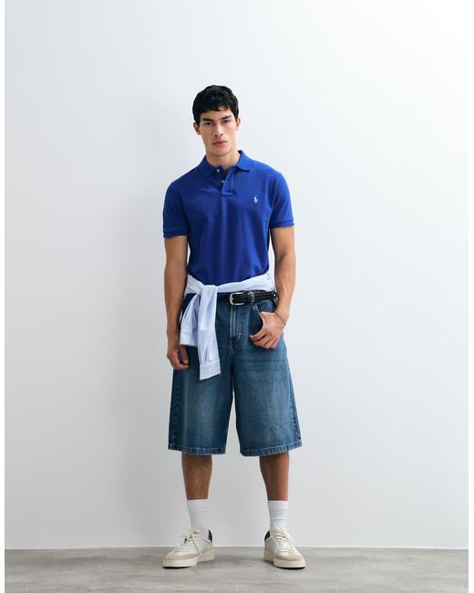 Polo Ralph Lauren Blue Slim Custom Knit Short Sleeve for men