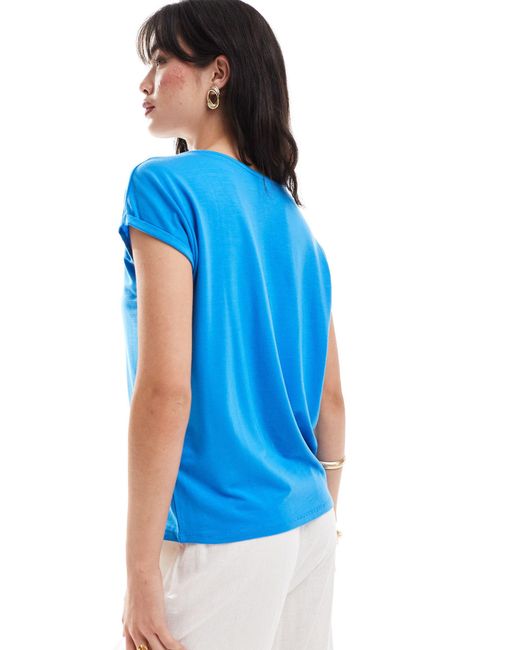 T-shirt à col rond - mer Vero Moda en coloris Blue