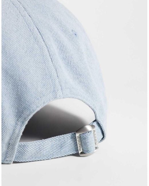KTZ Blue 9forty Slogan Logo Denim Cap for men