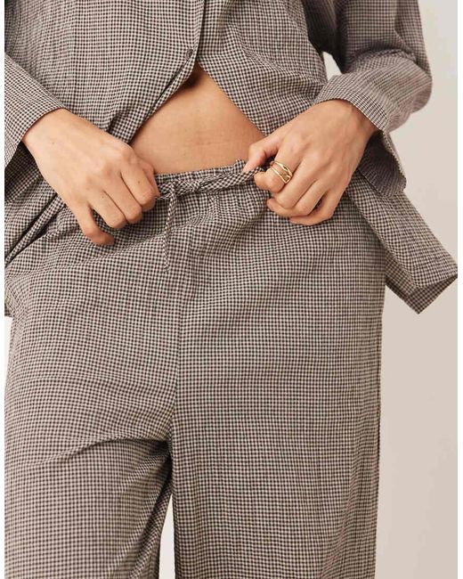 Mango Natural Gingham 2-piece Pyjama Set