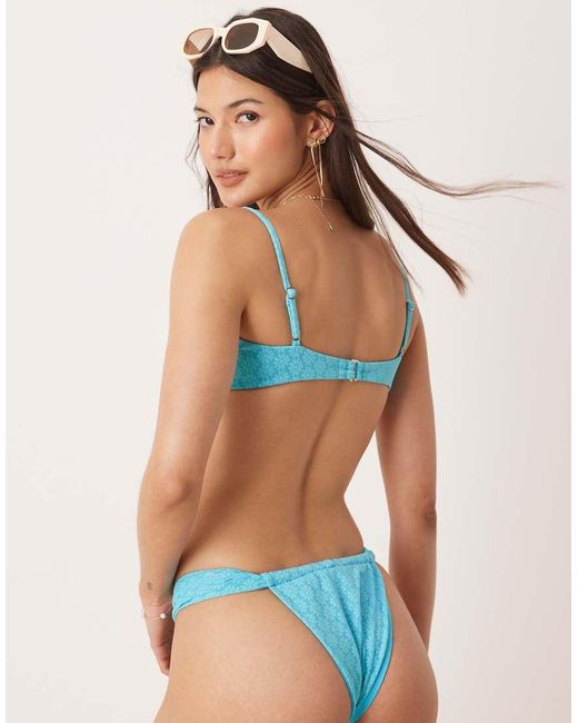 Dippin' Daisy's Blue Dippin Daisys Scalloped Balconette Bikini Top