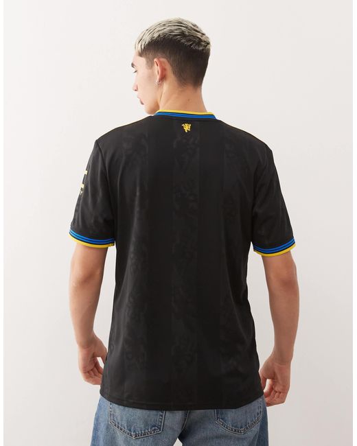 Adidas football - manchester united 2025/2026 - maillot third - et jaune Adidas Originals pour homme en coloris Black