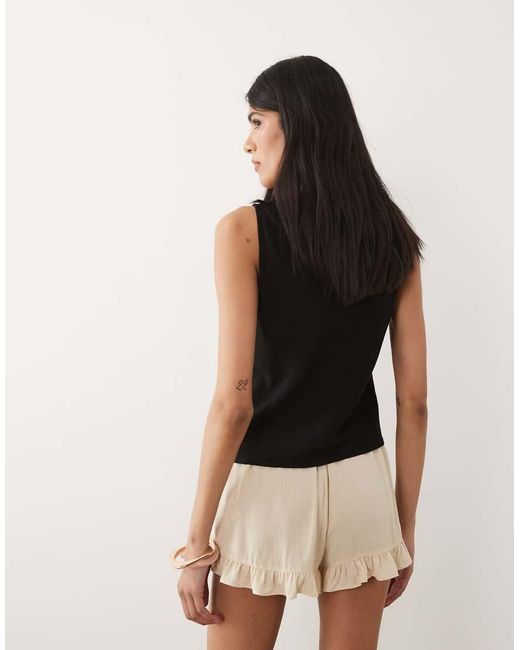 ASOS Multicolor Crinkle Frill Hem Shorts