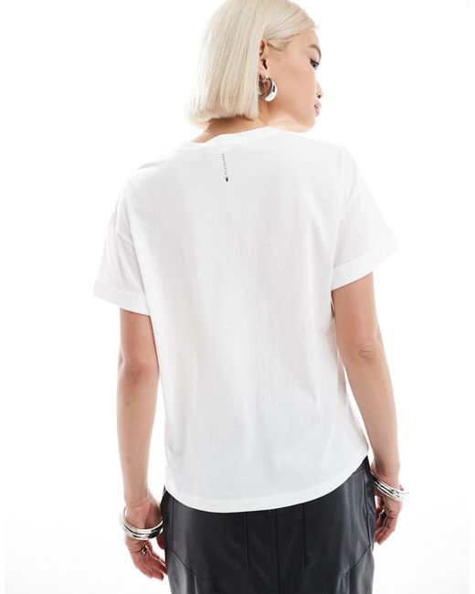 AllSaints White – briar – locker geschnittenes t-shirt