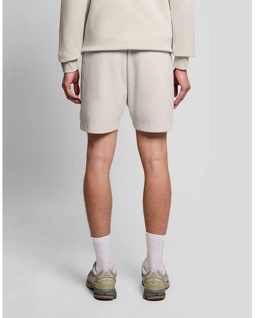 Lyle & Scott Natural Mid Bottoms Pique Track Short for men