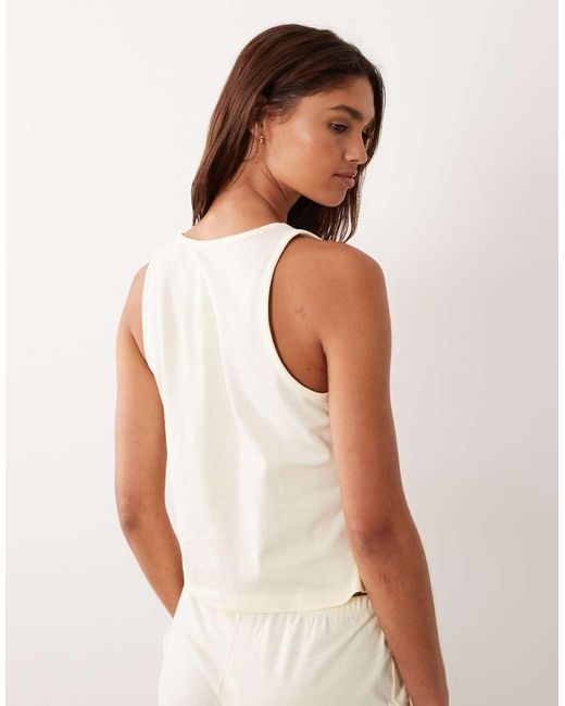 ASOS White Mix & Match Button Through Pyjama Vest Top