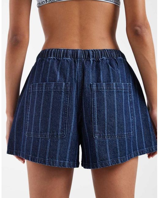 ASOS Blue Denim Pull On Shorts
