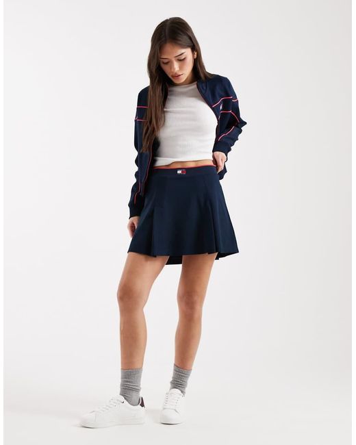 Tommy Hilfiger Blue Pique Mini Skirt Co-Ord