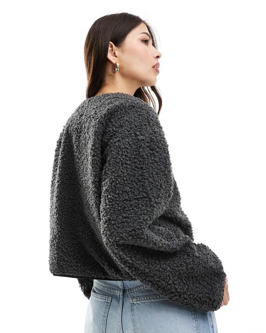 Vero Moda Blue Aware Short Teddy Duffle Coat