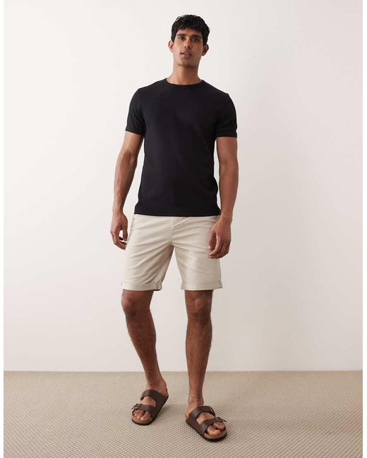 Only & Sons Natural Regular Fit Chino Shorts for men