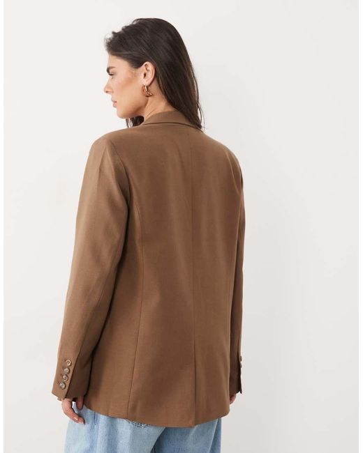 Nobody's Child Blue Tailored Oversized Single Breasted Blazer