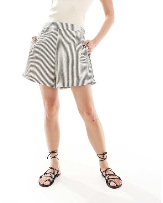 ASOS White Textured Flippy Shorts