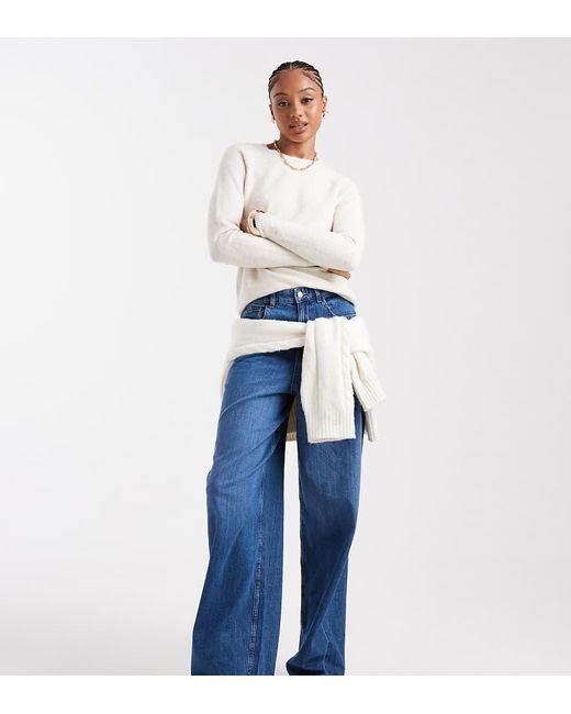 Maglione Color Crema Con Scollo Rotondo di Vero Moda in Blue