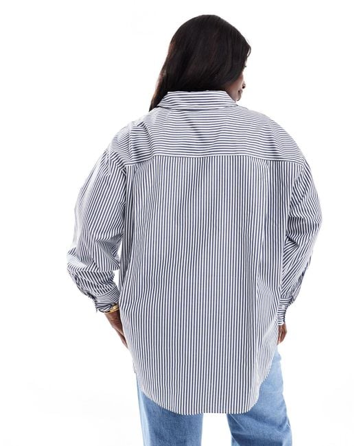 Asos design curve - chemise oxford à rayures ASOS en coloris Blue
