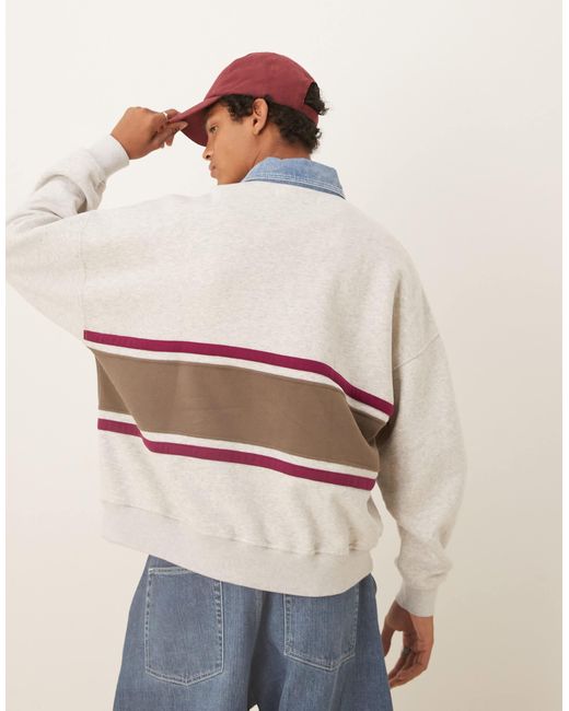 Abercrombie & Fitch Natural Location Motif Back Sweat Top for men