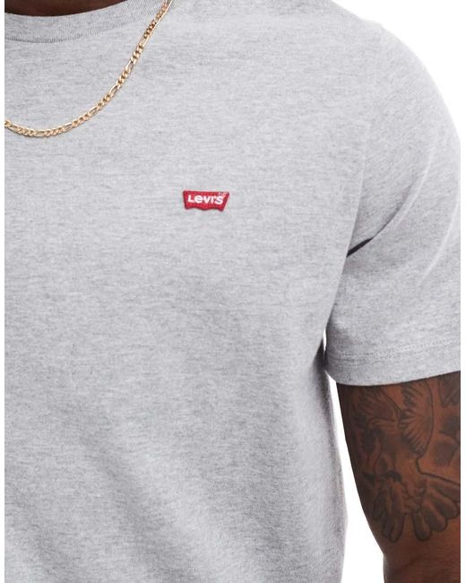 Levi's Gray Original Batwing Logo T-shirt for men