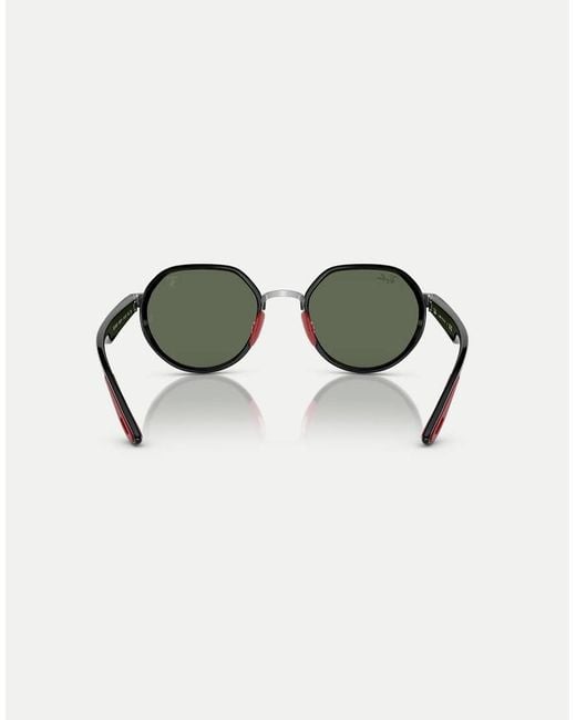Ray-Ban Green Rb3703M Scuderia Ferrari Collection Irregular Sunglasses With Lens