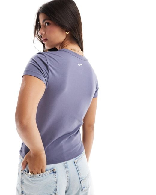 Nike Blue Essential Athletics Club Graphic Oversized T-shirt
