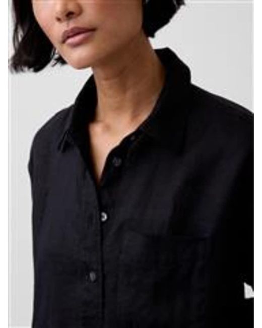 Gap Black Co-ord Relaxed Fit Linen Mix Shirt