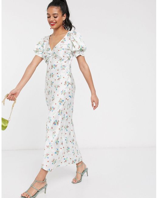 satin tea dress