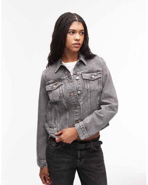 Tommy Hilfiger Pink Denim Trucker Flag Back Print Jacket