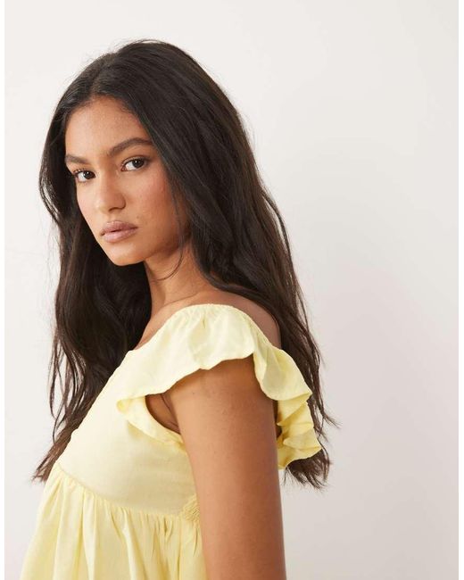 Wednesday's Girl Yellow Wednesdays Girl Floaty Blouse
