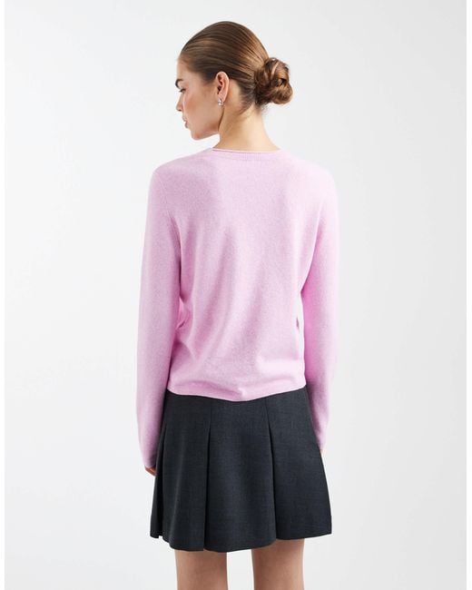 ONLY Purple Round Neck Knitted Top