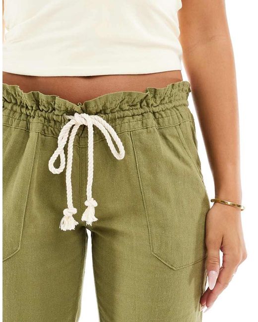 Roxy Green Oceanside Flared Trousers