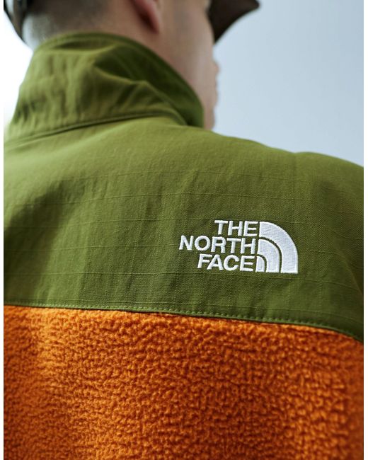 Chaqueta polar verde oliva y naranja The North Face de hombre de color Orange