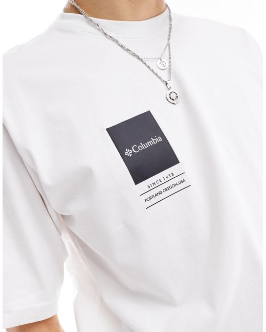 Barton springs ii - t-shirt oversize bianca di Columbia in White da Uomo