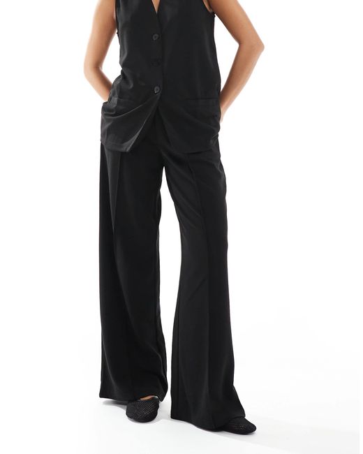 Vero Moda Black – hose aus jersey-crepe